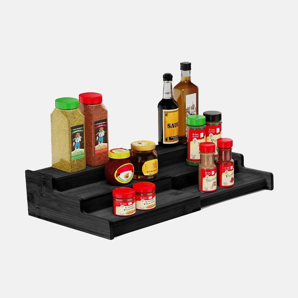 3-Tier Expandable Bamboo Spice Rack
