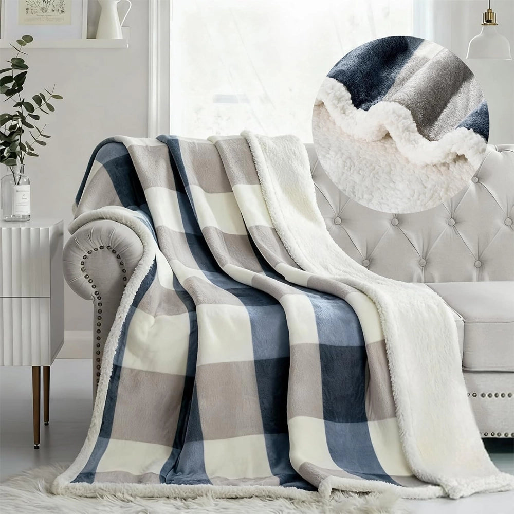 Plush Comfort Blanket – Soft Sherpa Warmth, Double-Sided Design